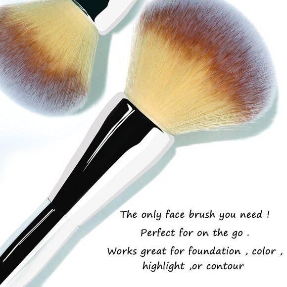 Foundation Brush, Large Powder Brush Flat Arched Premium Durable Kabuki Makeup B - Picture 2 of 7